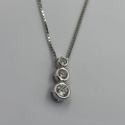 3 layer solitaire necklace
