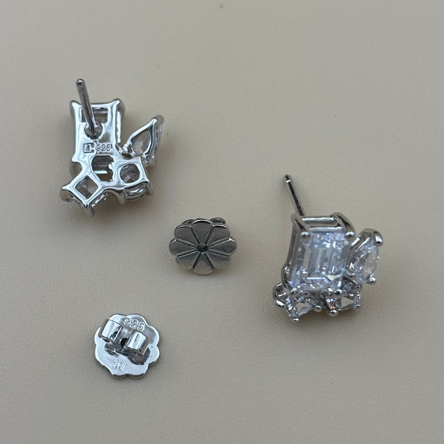 Baguette Cluster Studs