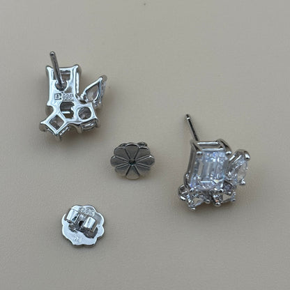 Baguette Cluster Studs