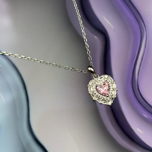 Pink sweet heart necklace