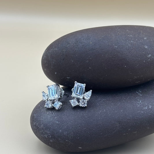 Baguette Cluster Studs