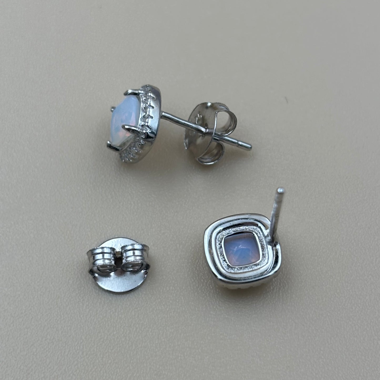 Opal stone studs