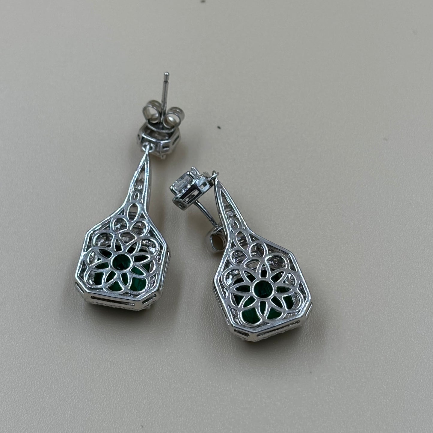 Emerald Elegance Danglers