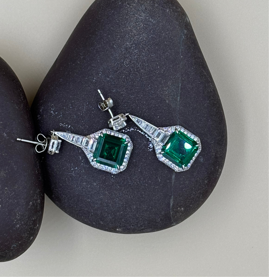 Emerald Elegance Danglers