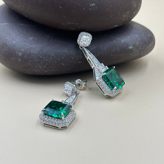 Emerald Elegance Danglers