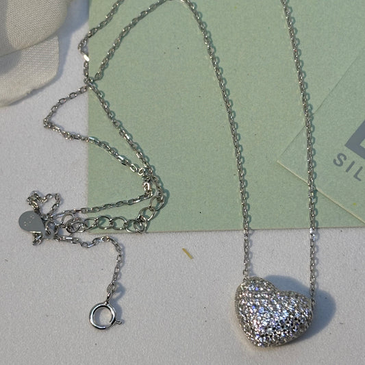 Puffy heart necklace