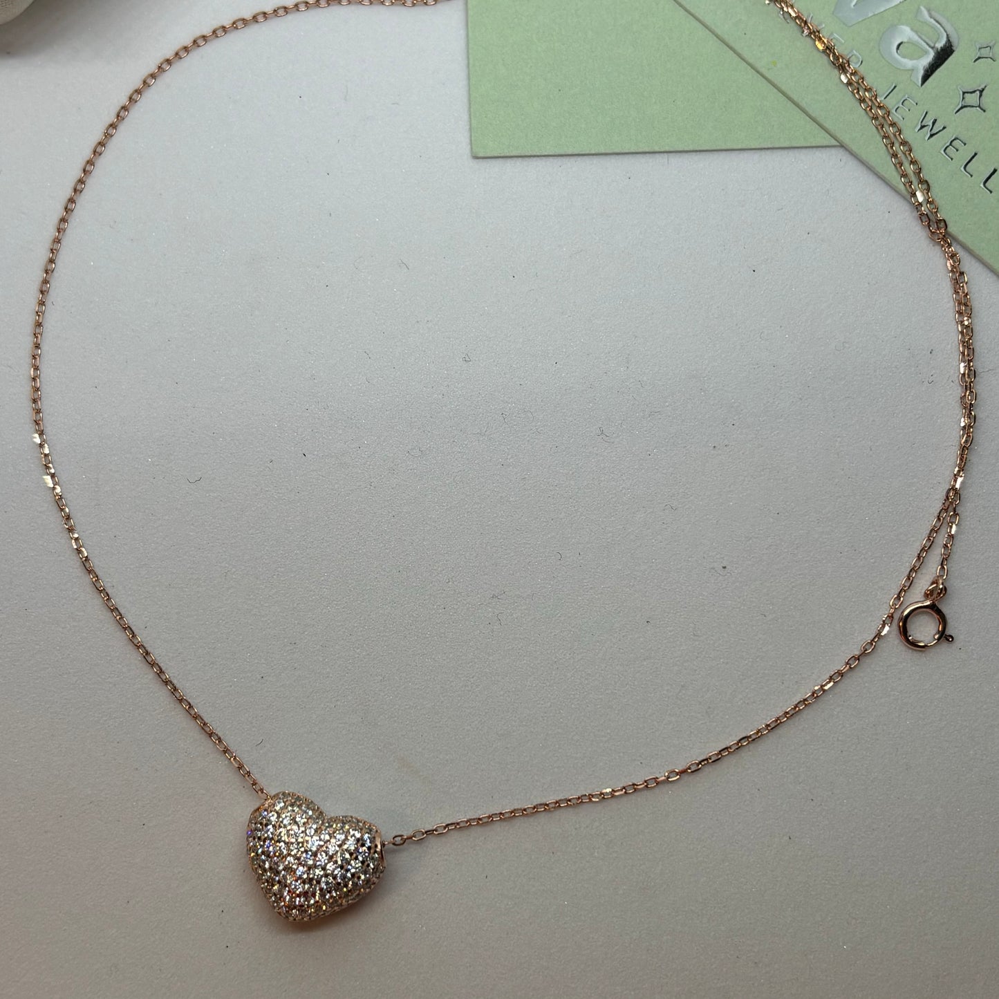 Puffy heart necklace