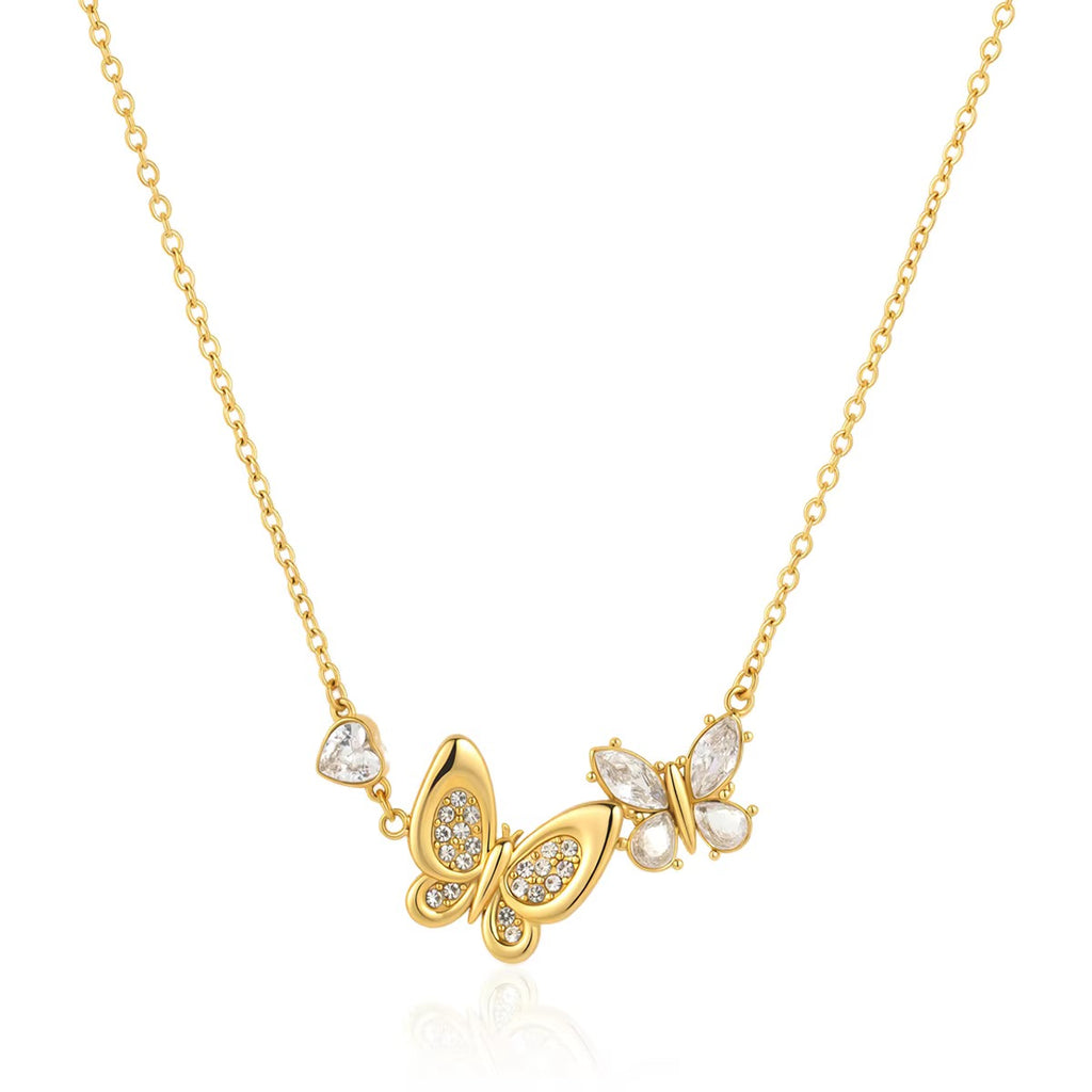 The Twin Butterfly Charm Necklace
