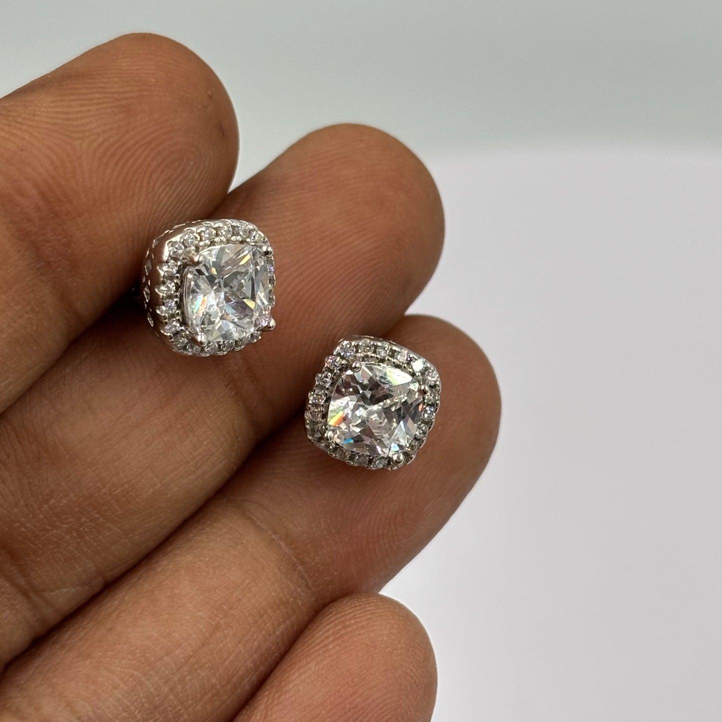 Cushion Cut Studs