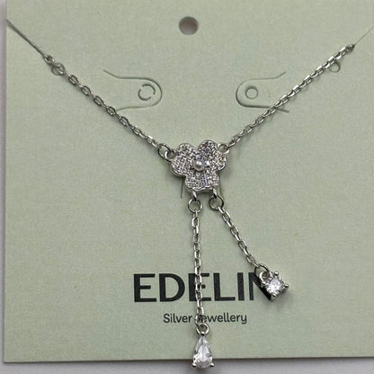 Flower charm necklace