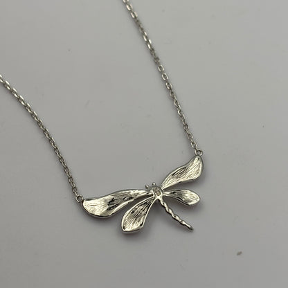 Dragonfly enamel necklace