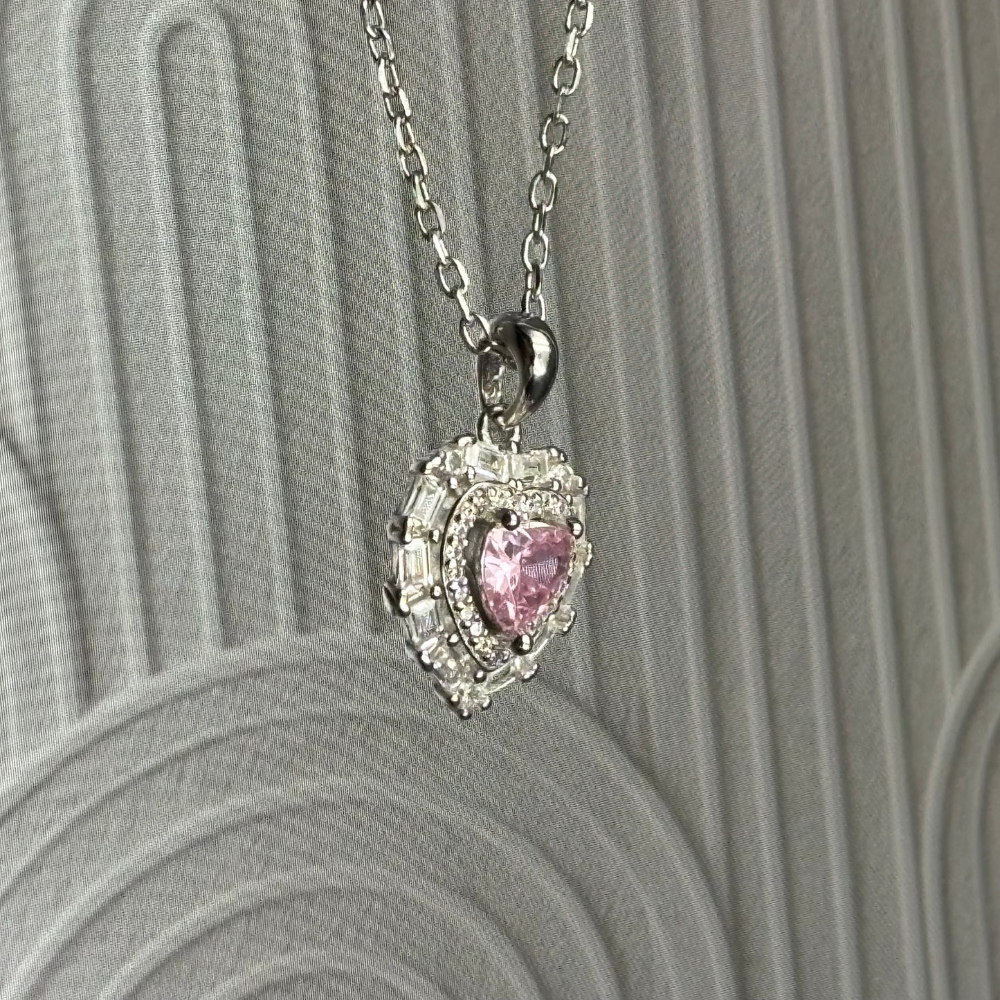Pink sweet heart necklace
