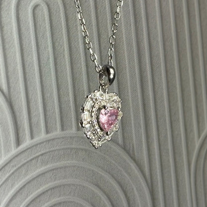 Pink sweet heart necklace