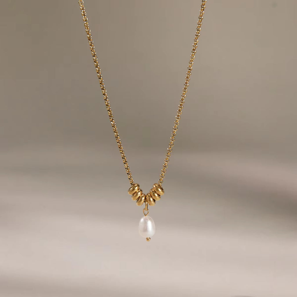 The Solene Pearl Drop Necklace