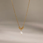 The Solene Pearl Drop Necklace