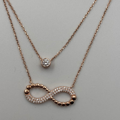 Infiniti love layered necklace