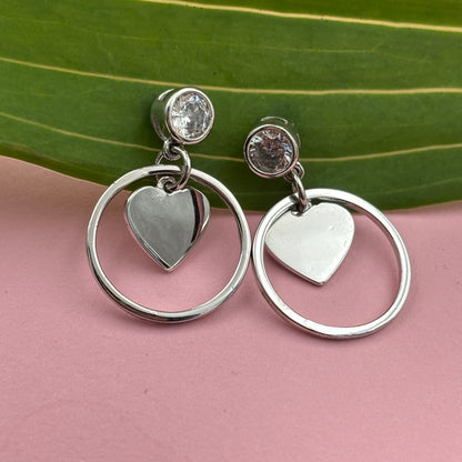 Sweet heart drop earrings