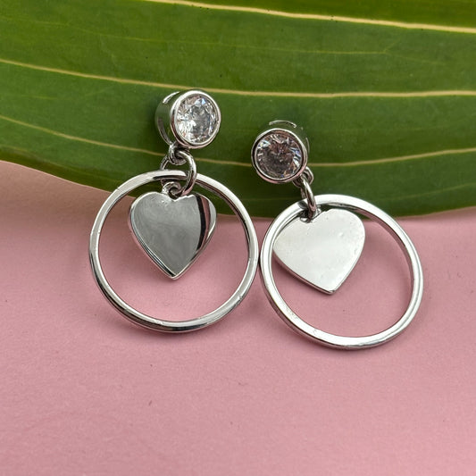 Sweet heart drop earrings