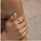 Butterfly & Blossom Open Ring