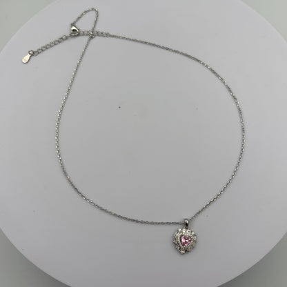 Pink sweet heart necklace