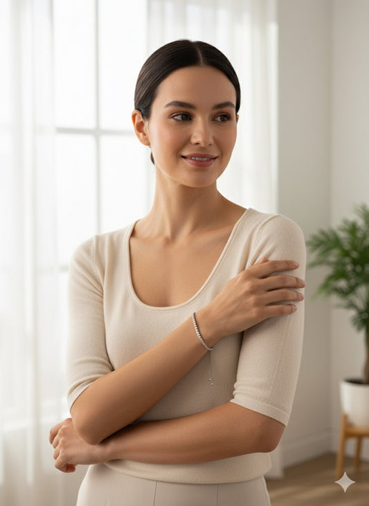 Classic 925 Sterling Silver Tennis Bracelet