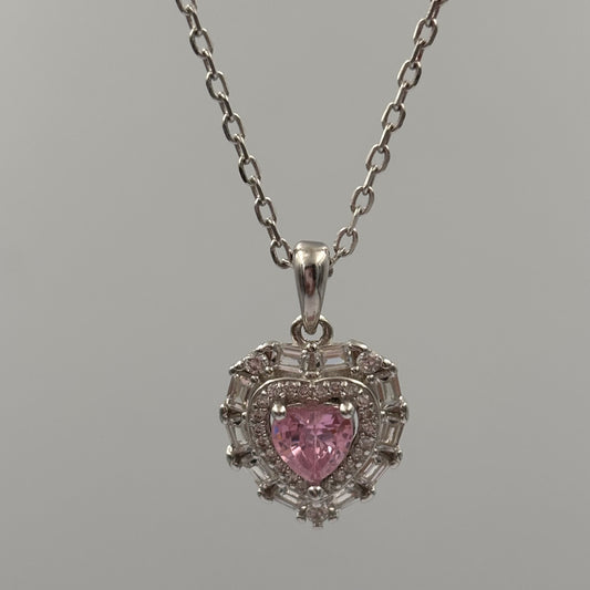 Pink sweet heart necklace