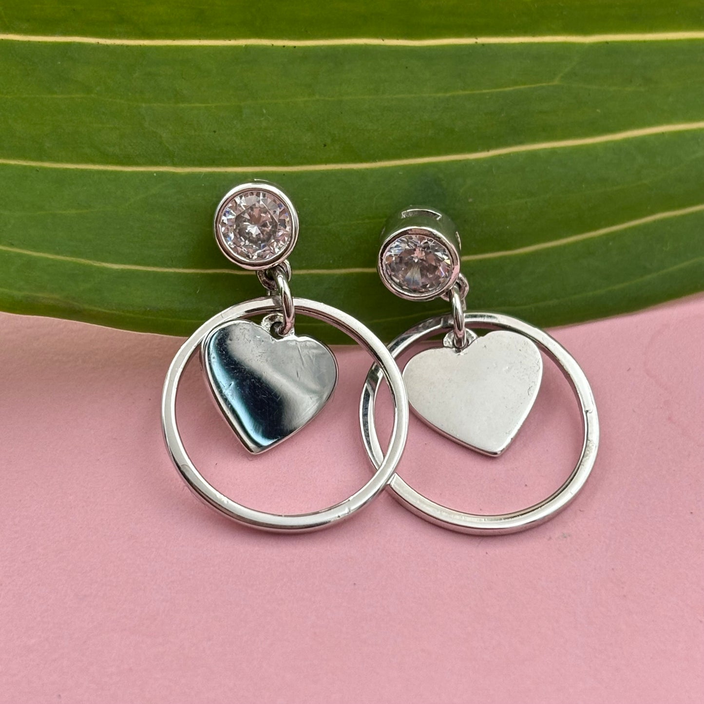 Sweet heart drop earrings