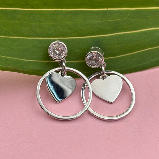 Sweet heart drop earrings