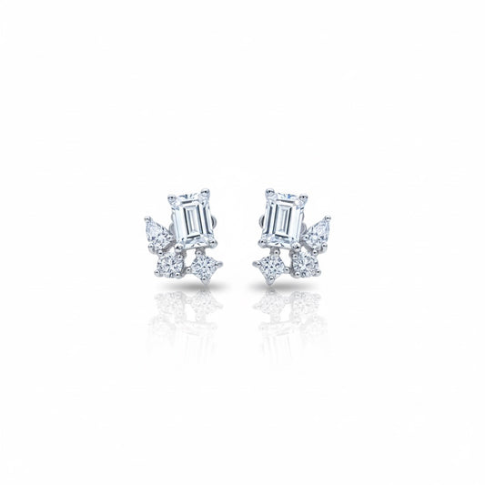 Baguette Cluster Studs