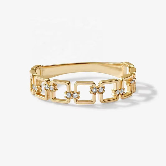 square link chain ring